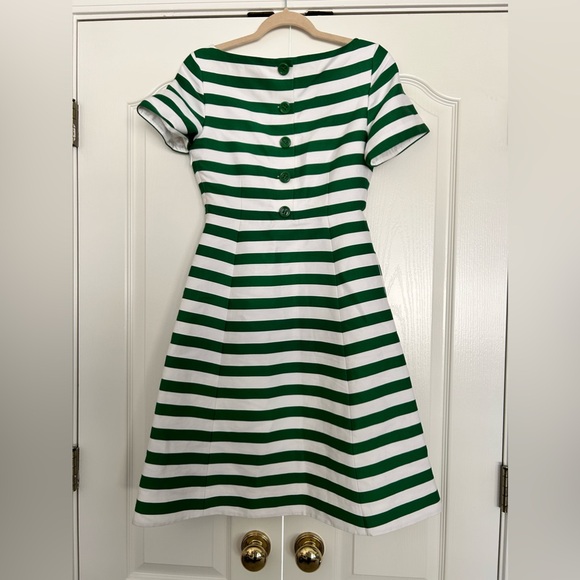 Kate Spade green striped dresss - Picture 3 of 6